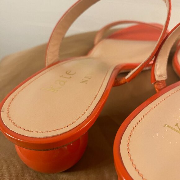 Rare Kate Spade Palm Springs Sandals Size 8.5, Italia Leather, Round Heel - Picture 7 of 10